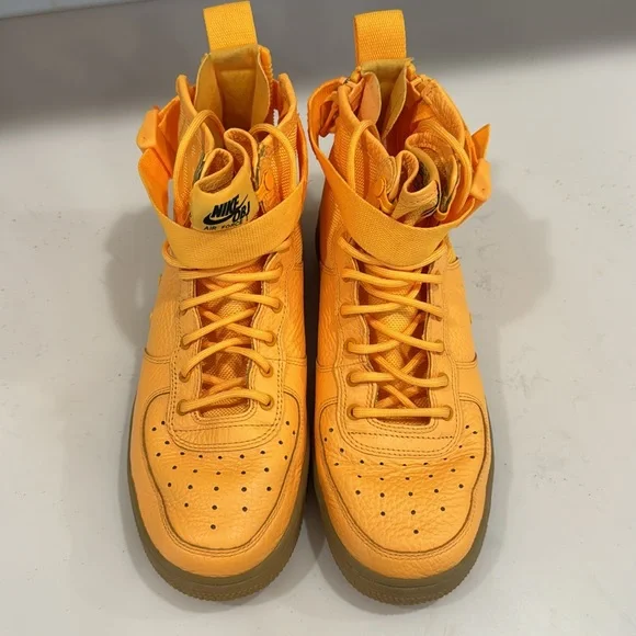 Nike SF Air Force 1 Mid 'OBJ'Laser Orange/Gum Sole Sneakers